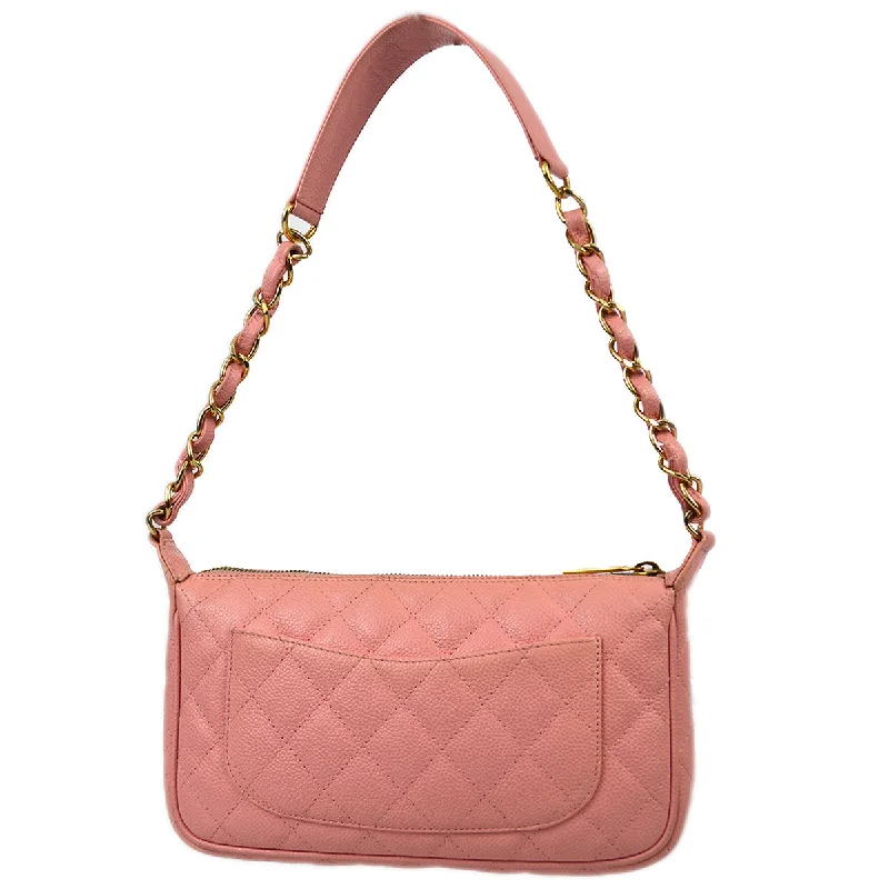 Chanel 2003-2004 Pink Caviar Shoulder Bag