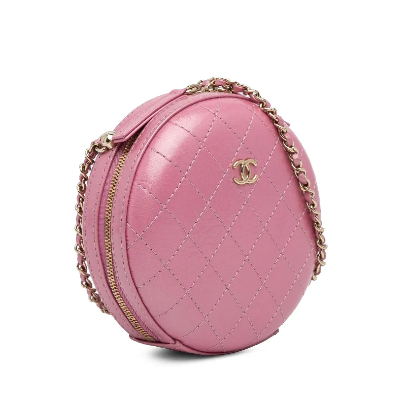 Chanel Lambskin CC Round Chain Crossbody (J2fPQX)