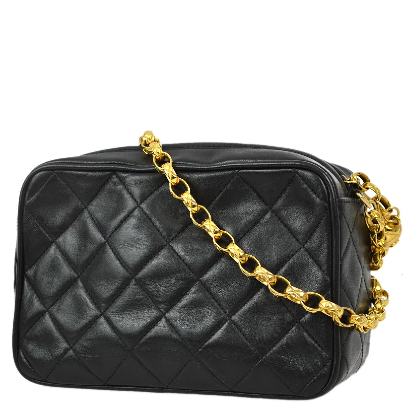 Chanel 1996-1997 Black Lambskin Camera Bag Mini