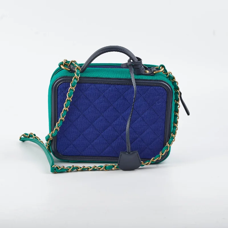 Chanel Filgree Medium Vanity Green/Blue