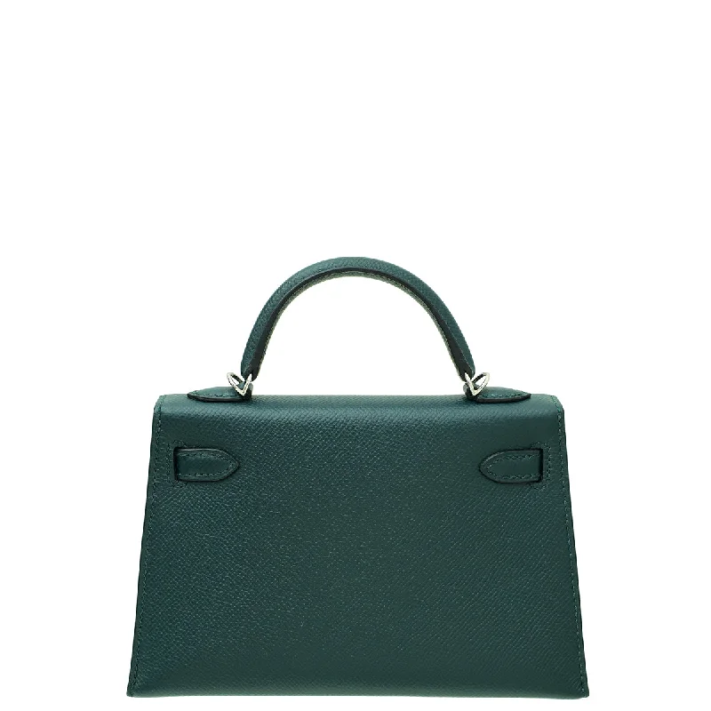 Hermes Vert Fonce Kelly Mini 20 Sellier Bag