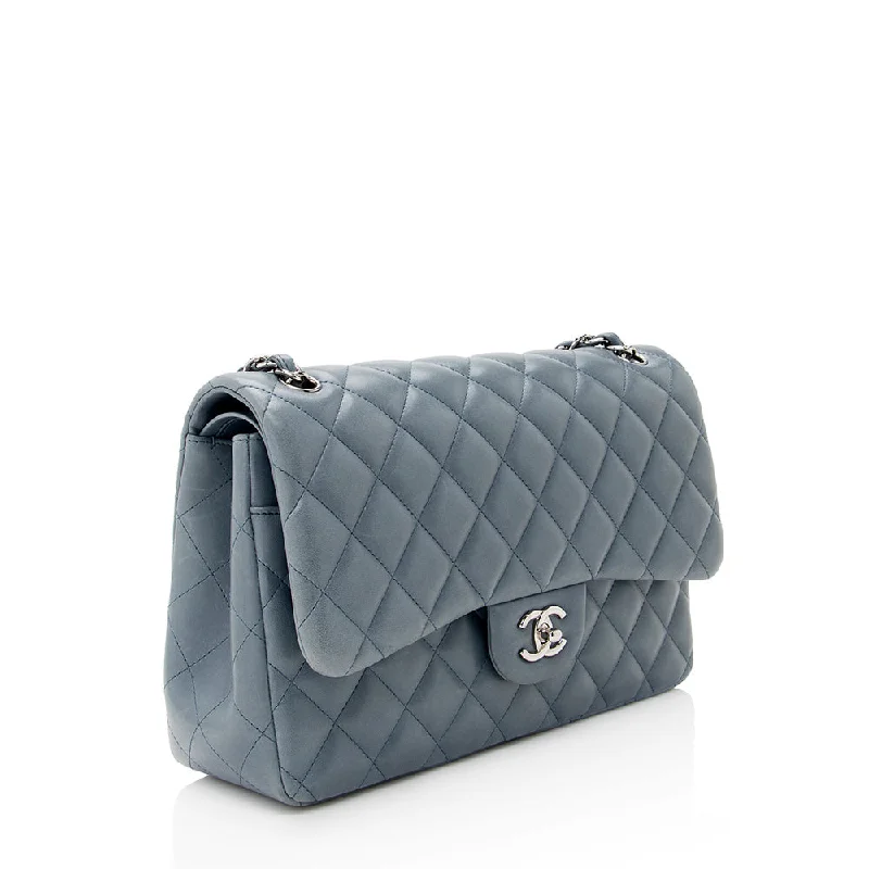 Chanel Lambskin Classic Jumbo Double Flap Bag (21471)