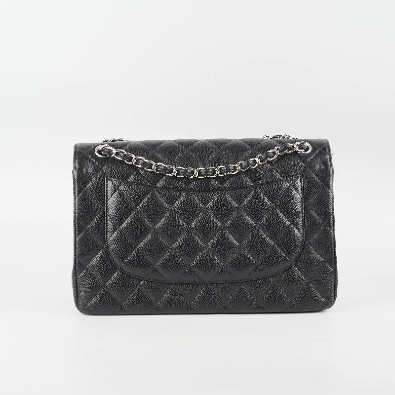 Chanel Classic Flap Jumbo Black Caviar SHW