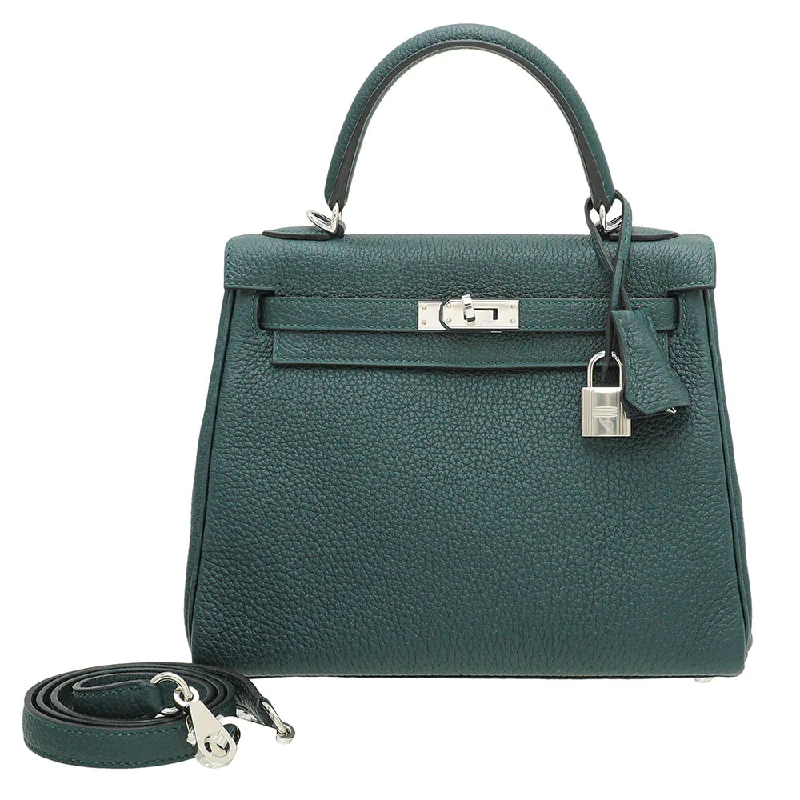 Hermes Vert Cypress Retourne Kelly 25 Bag