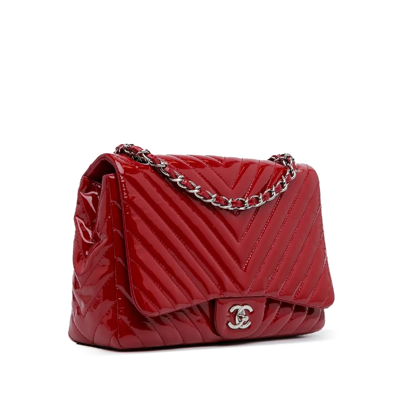 Chanel Jumbo Chevron Patent Single Flap (q2Z09k)