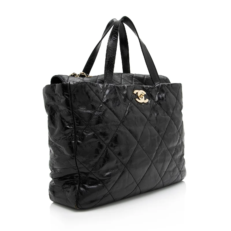 Chanel Glazed Calfskin Portobello Medium Tote (23347)