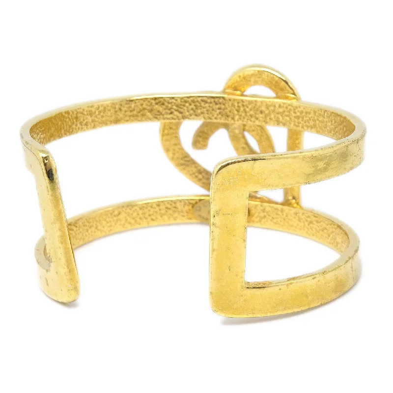 CHANEL 1995 Heart Bangle Gold 95P 48771