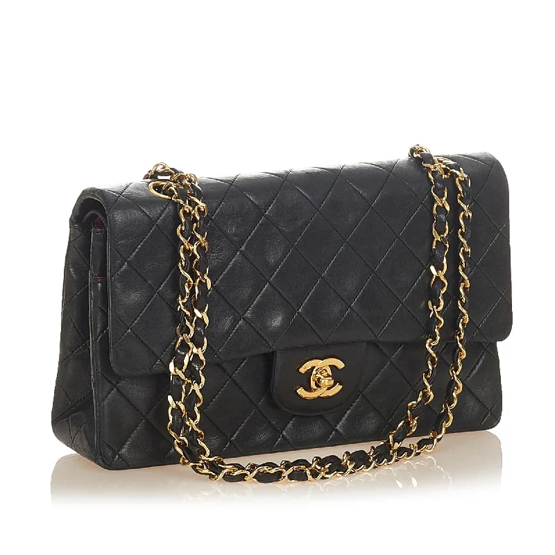 Chanel Classic Medium Lambskin Leather Double Flap Bag (28016)