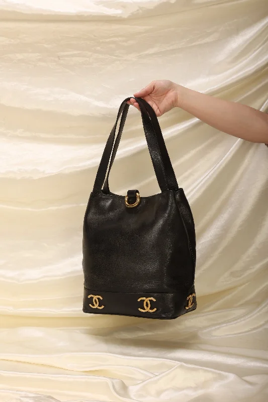 Rare Chanel Lambskin Logo Shoulder Bag