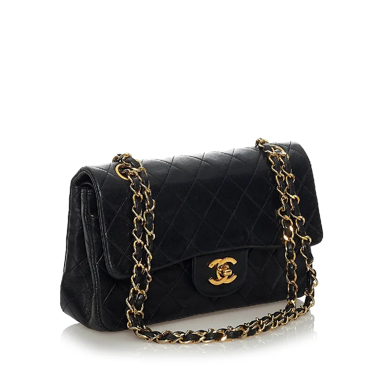 Chanel Classic Lambskin Leather Double Flap Bag (28713)