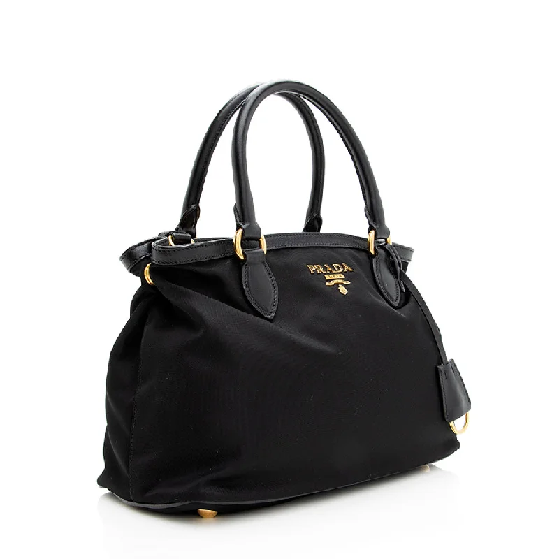 Prada Tessuto Calf Leather Convertible Tote 18982