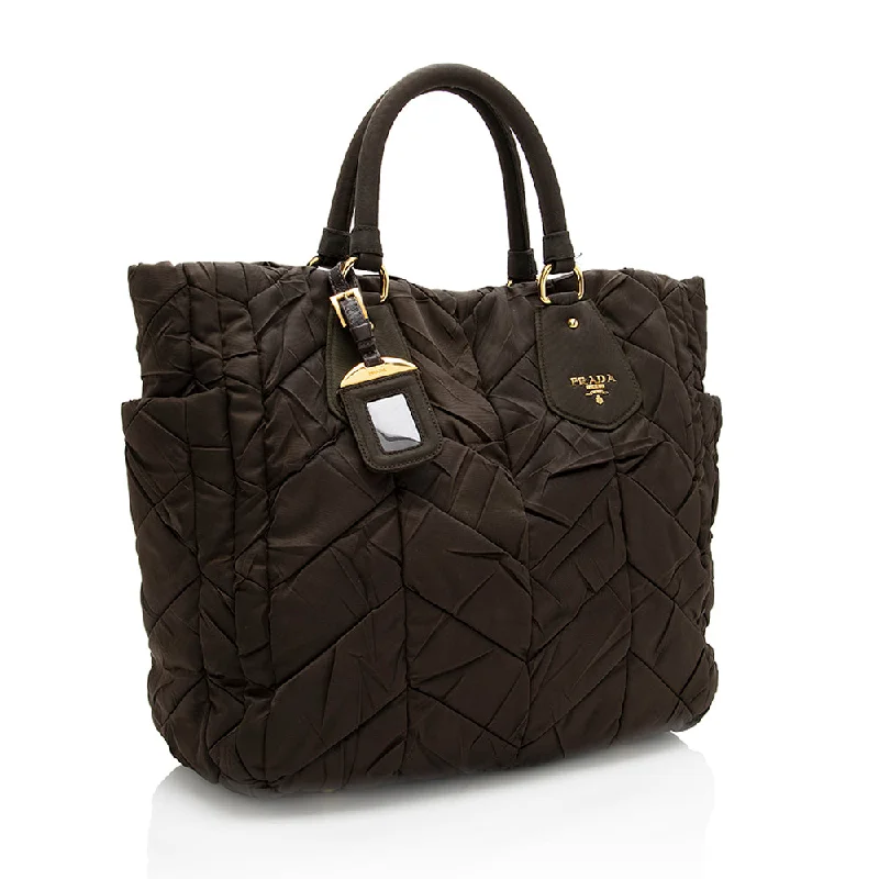 Prada Tessuto Chevron Quilted Tote 18198