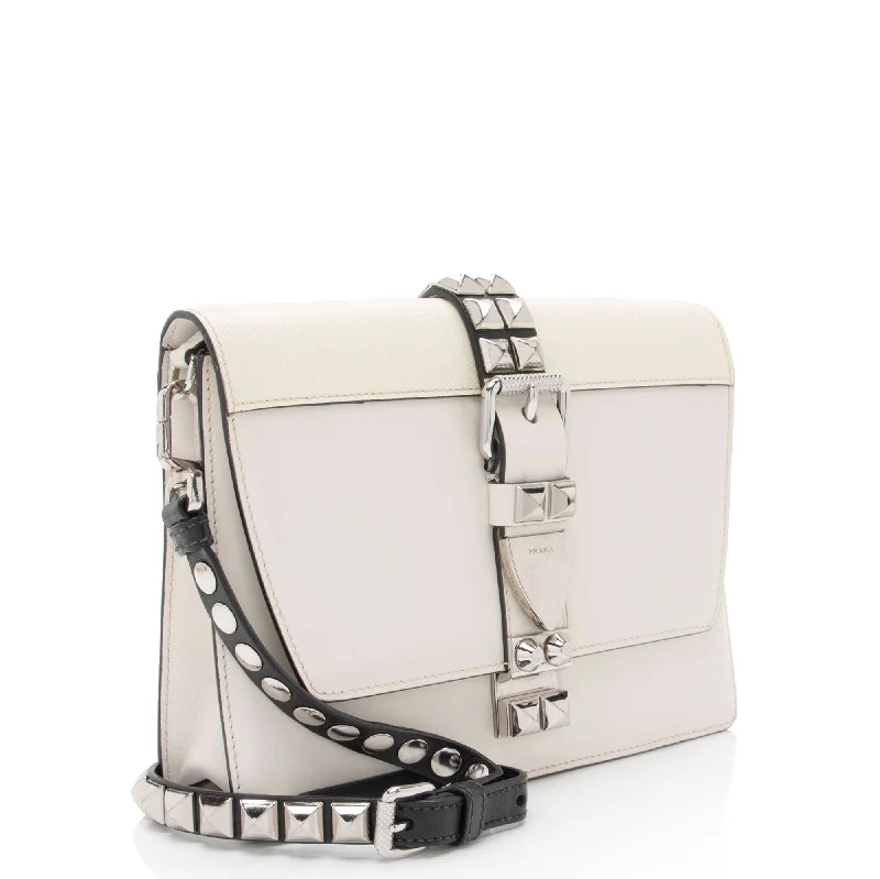 Prada Studded Calfskin Elektra Small Shoulder Bag AwovzB